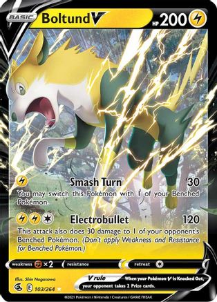 Boltund V 103/264 - SWSH08 Fusion Strike Holofoil - Ultra Rare