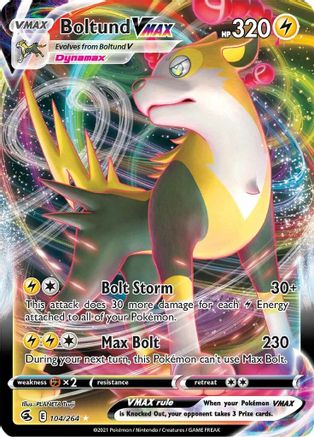 Boltund VMAX 104/264 - SWSH08 Fusion Strike Holofoil - Ultra Rare
