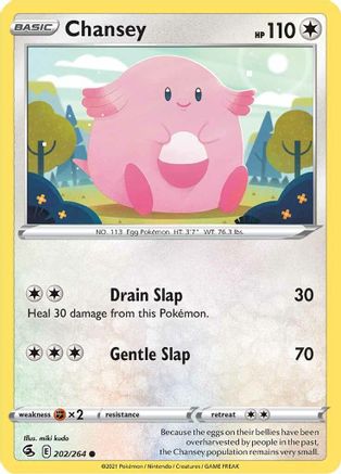 Chansey 202/264 - SWSH08 Fusion Strike Reverse Holofoil - Common