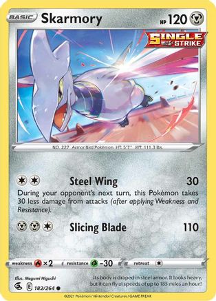 Skarmory 182/264 - SWSH08 Fusion Strike Normal - Common