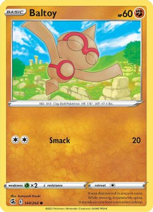 Baltoy 144/264 - SWSH08 Fusion Strike Reverse Holofoil - Common
