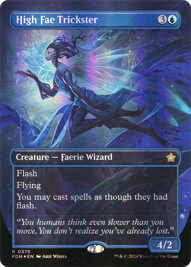 High Fae Trickster (Borderless) (Mana Foil) (Borderless)(FDN-375) - Foundations Foil