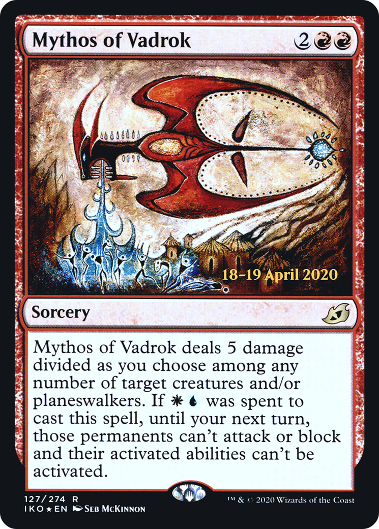 Mythos of Vadrok (PRE-127S) - Ikoria: Lair of Behemoths Promos (Prerelease) Foil