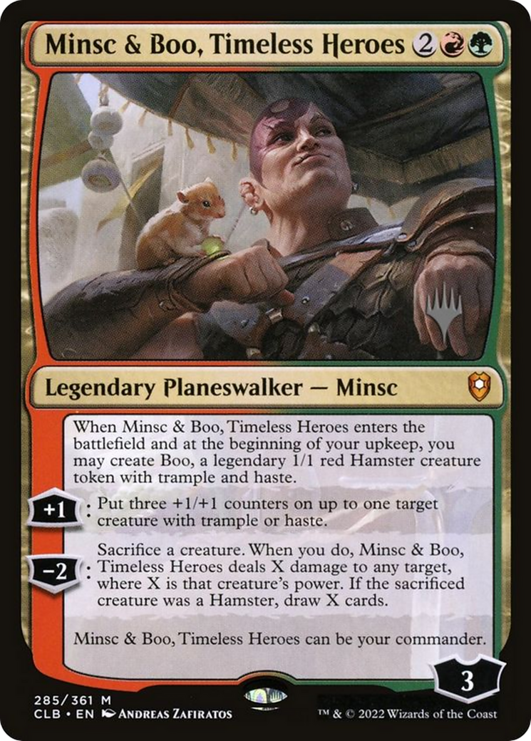 Minsc & Boo, Timeless Heroes (PPLCI-285) - Battle for Baldur's Gate Promos Foil (Promo Pack)