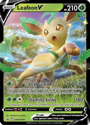Leafeon V SWSH194 - SWSH Sword & Shield Promo Cards Holofoil - Promo