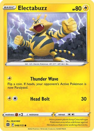 Electabuzz 046/172 - SWSH09 Brilliant Stars Normal - Common