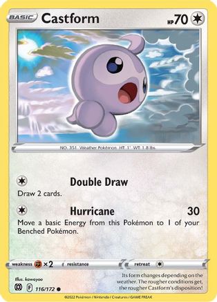 Castform 116/172 - SWSH09 Brilliant Stars Normal - Common