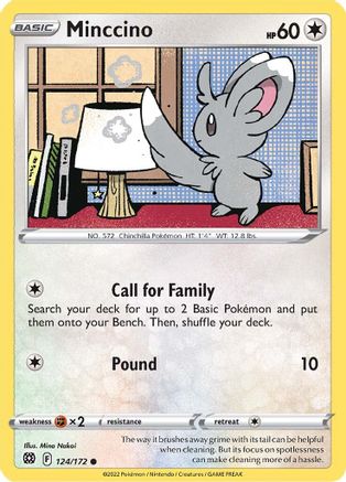 Minccino 124/172 - SWSH09 Brilliant Stars Normal - Common