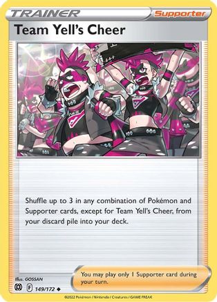 Team Yell's Cheer 149/172 - SWSH09 Brilliant Stars Reverse Holofoil - Uncommon