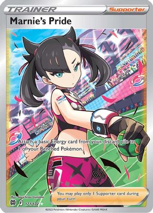 Marnie's Pride (Full Art) 171/172 - SWSH09 Brilliant Stars Holofoil - Ultra Rare