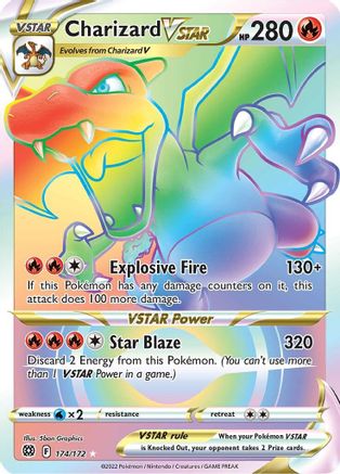 Charizard VSTAR (Secret) 174/172 - SWSH09 Brilliant Stars Holofoil - Secret Rare