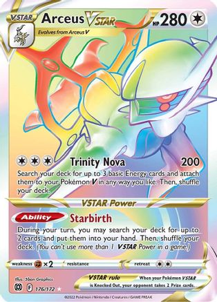 Arceus VSTAR (Secret) (176) 176/172 - SWSH09 Brilliant Stars Holofoil - Secret Rare
