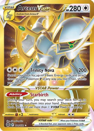 Arceus VSTAR (Secret) (184) 184/172 - SWSH09 Brilliant Stars Holofoil - Secret Rare