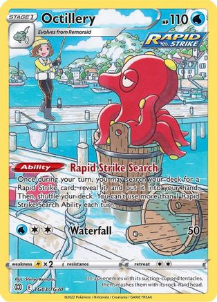 Octillery TG03/TG30 - SWSH09 Brilliant Stars Trainer Gallery Holofoil - Ultra Rare