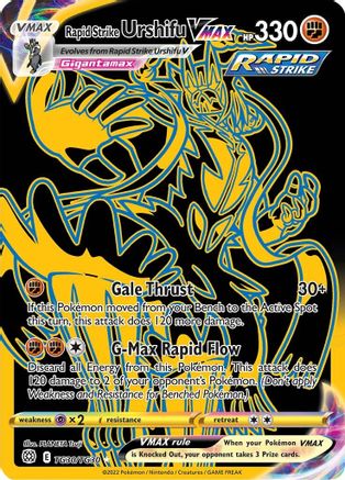 Rapid Strike Urshifu VMAX (Secret) TG30/TG30 - SWSH09 Brilliant Stars Trainer Gallery Holofoil - Ultra Rare
