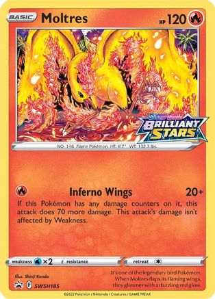 Moltres SWSH185 - SWSH Sword & Shield Promo Cards Holofoil - Promo