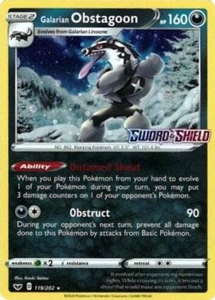 Galarian Obstagoon 119/202 - Miscellaneous Cards & Products Holofoil - Promo