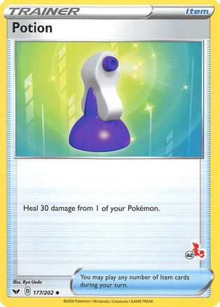 Potion - 177/202 (#42 Cinderace Stamped) - Battle Academy 2022 Normal