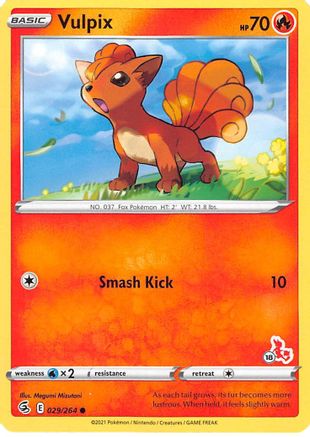 Vulpix - 029/264 (#18 Cinderace Stamped) - Battle Academy 2022 Normal