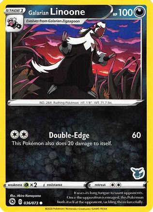 Galarian Linoone - 036/073 (Eevee Stamped) - Battle Academy 2022 Normal