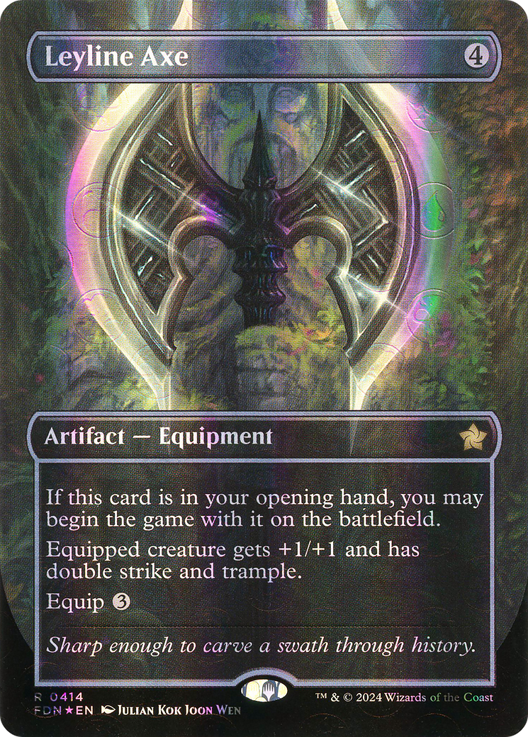 Leyline Axe (Borderless) (Mana Foil) (Borderless)(FDN-414) - Foundations Foil