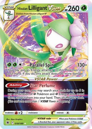 Hisuian Lilligant VSTAR 018/189 - SWSH10 Astral Radiance Holofoil - Ultra Rare