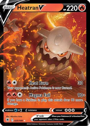 Heatran V 025/189 - SWSH10 Astral Radiance Holofoil - Ultra Rare