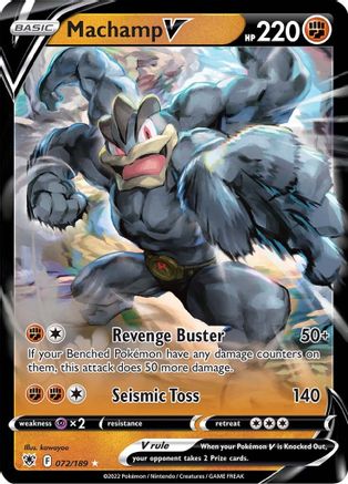 Machamp V 072/189 - SWSH10 Astral Radiance Holofoil - Ultra Rare