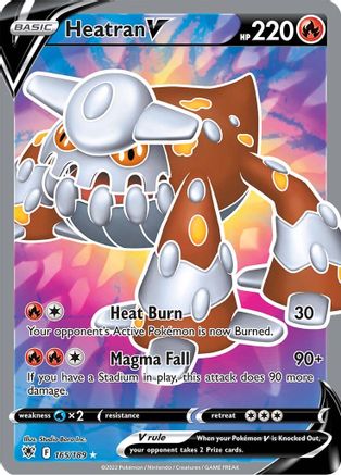 Heatran V (Full Art) 165/189 - SWSH10 Astral Radiance Holofoil - Ultra Rare