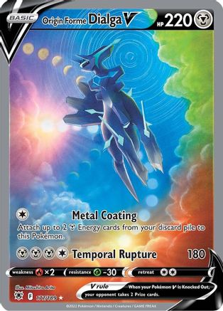 Origin Forme Dialga V (Alternate Full Art) (177/189) - SWSH10 Astral Radiance Holofoil - Ultra Rare