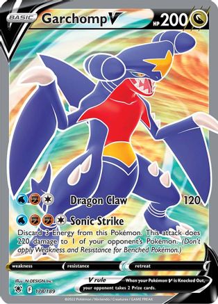 Garchomp V (Full Art) 178/189 - SWSH10 Astral Radiance Holofoil - Ultra Rare