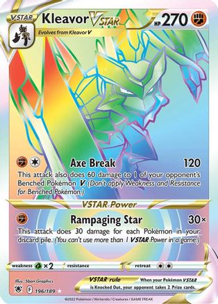 Kleavor VSTAR (Secret) 196/189 - SWSH10 Astral Radiance Holofoil - Secret Rare