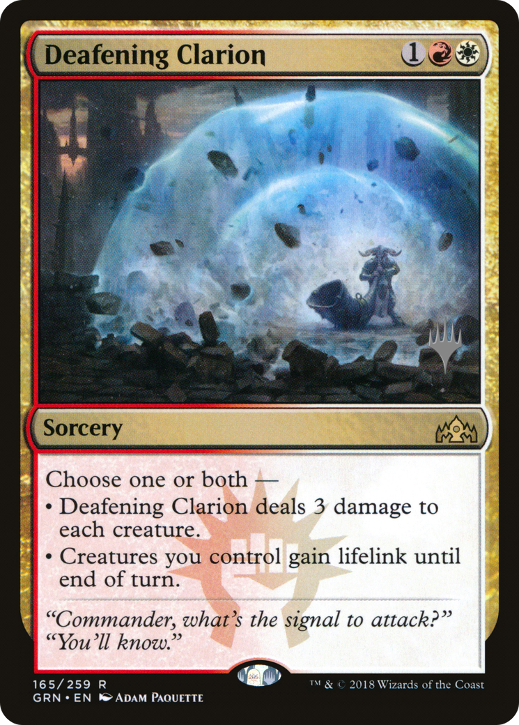 Deafening Clarion (PPTHB-165P) - Guilds of Ravnica Promos (Promo Pack) Foil
