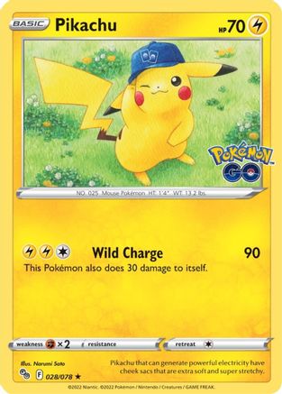 Pikachu (28/078) - Pokemon GO Holofoil - Holo Rare