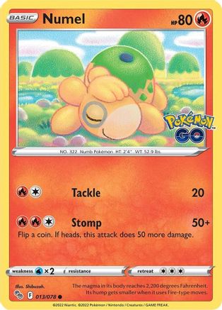 Numel (13/078) - Pokemon GO Reverse Holofoil - Common