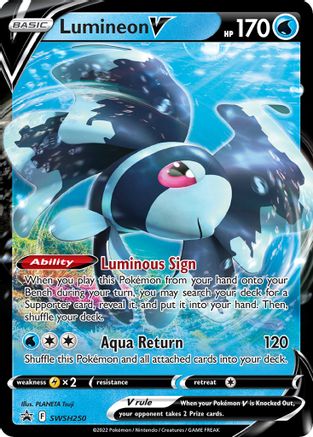 Lumineon V SWSH250 - SWSH Sword & Shield Promo Cards Holofoil - Promo