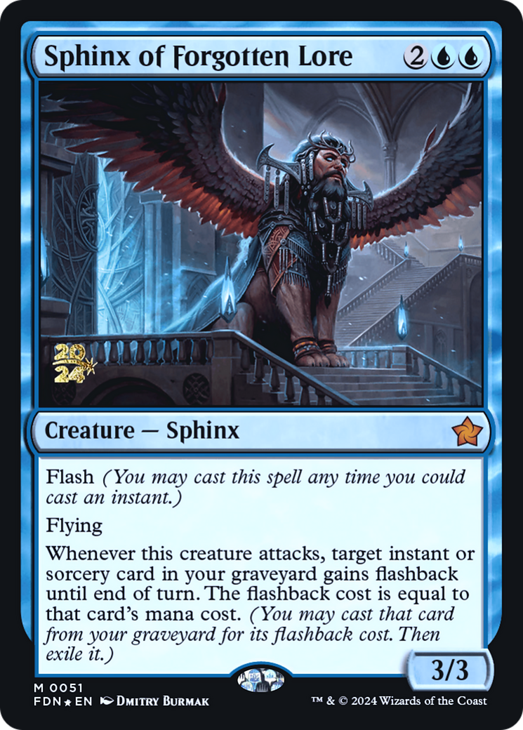 Sphinx of Forgotten Lore (PRE-051) - Foundations Promos (Prerelease) Foil