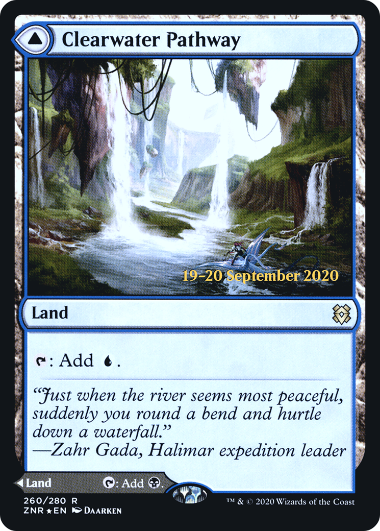 Clearwater Pathway // Murkwater Pathway (PRE-260S) - Zendikar Rising Promos (Prerelease) Foil