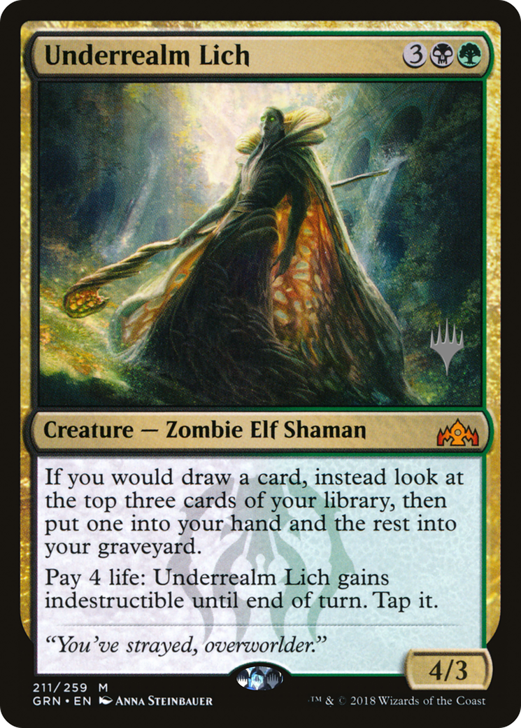 Underrealm Lich (PPZNR-211P) - Guilds of Ravnica Promos (Promo Pack) Foil