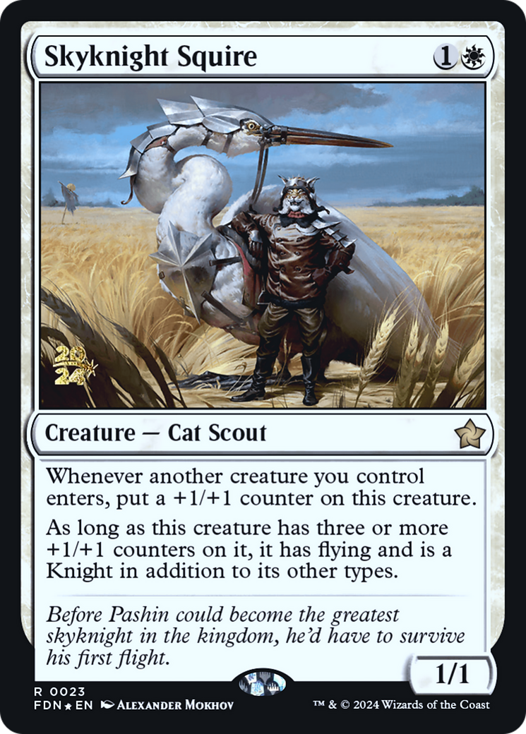 Skyknight Squire (PRE-023) - Foundations Promos (Prerelease) Foil