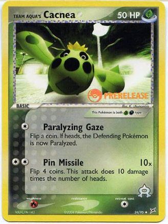 Team Aqua's Cacnea 024/95 - Miscellaneous Cards & Products Holofoil - Promo