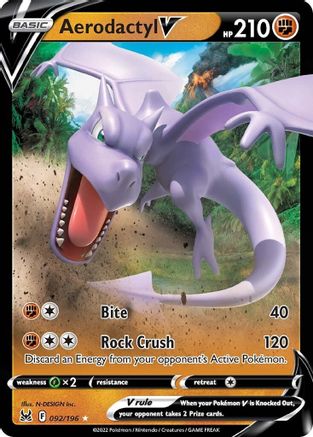 Aerodactyl V 092/196 - SWSH11 Lost Origin Holofoil - Ultra Rare