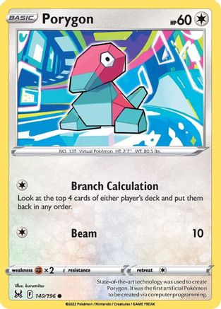 Porygon 140/196 - SWSH11 Lost Origin Normal - Common