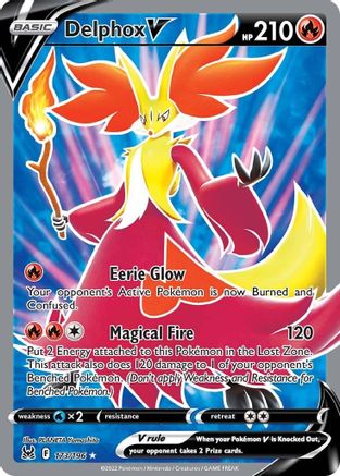Delphox V (Full Art) 173/196 - SWSH11 Lost Origin Holofoil - Ultra Rare