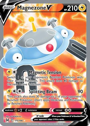 Magnezone V (Full Art) 175/196 - SWSH11 Lost Origin Holofoil - Ultra Rare