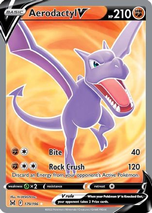 Aerodactyl V (Full Art) 179/196 - SWSH11 Lost Origin Holofoil - Ultra Rare