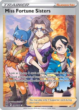 Miss Fortune Sisters (Full Art) 194/196 - SWSH11 Lost Origin Holofoil - Ultra Rare
