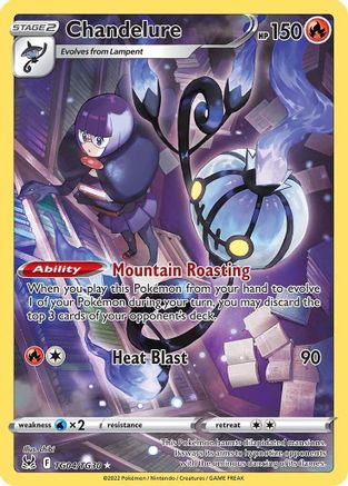 Chandelure TG04/TG30 - SWSH11 Lost Origin Trainer Gallery Holofoil - Ultra Rare
