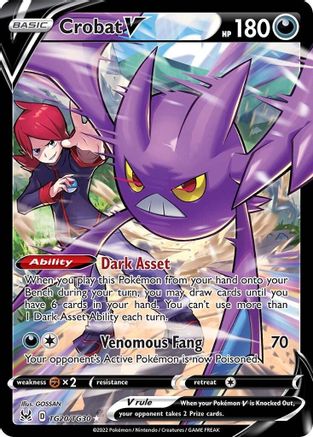 Crobat V TG20/TG30 - SWSH11 Lost Origin Trainer Gallery Holofoil - Ultra Rare