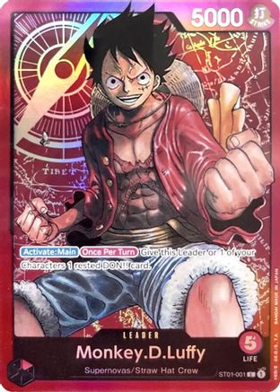(ST01-001) Monkey.D.Luffy (001) - Starter Deck 1: Straw Hat Crew - Normal